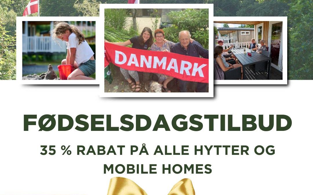 Fødselsdagstilbud spar 35%